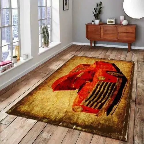 

Old Red Car Patterned Carpet ,Non Slip Floor Carpet,Teen's Carpet,Turkish Rug