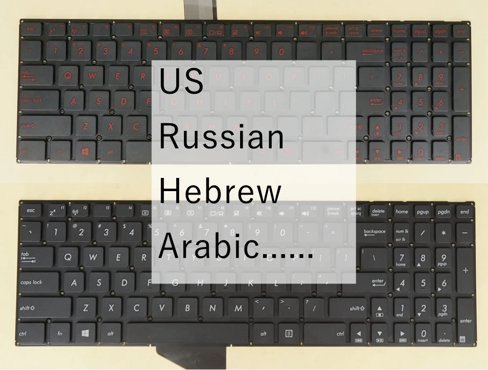 

US Russian Hebrew Arabic Keyboard For Asus X550M X550MD X550MJ X550V X550VB X550VC X550VL X550W X550WA X550WE X550Z X550ZA X552C