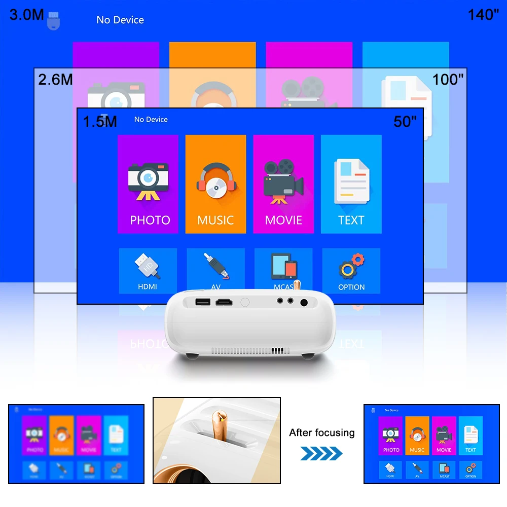 Everycom T3 1080P умный ТВ-проектор для домашнего кинотеатра портативные мини-проекторы