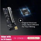 PCI-E Riser VER009 Plus Экспресс 1X 4x 8x 16x расширитель PCI E USB Riser 009S GPU двойная 6-контактная Адаптерная карта SATA 15pin для майнера BTC