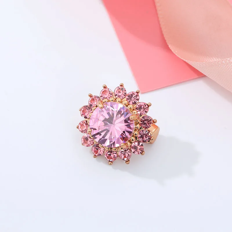 Цветная хрустальная брошь в виде снежинки изысканная Брошь со стразами