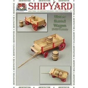 Сборная картонная модель Shipyard телега с бочками (№80) 1/72|Наборы для сборки моделей|