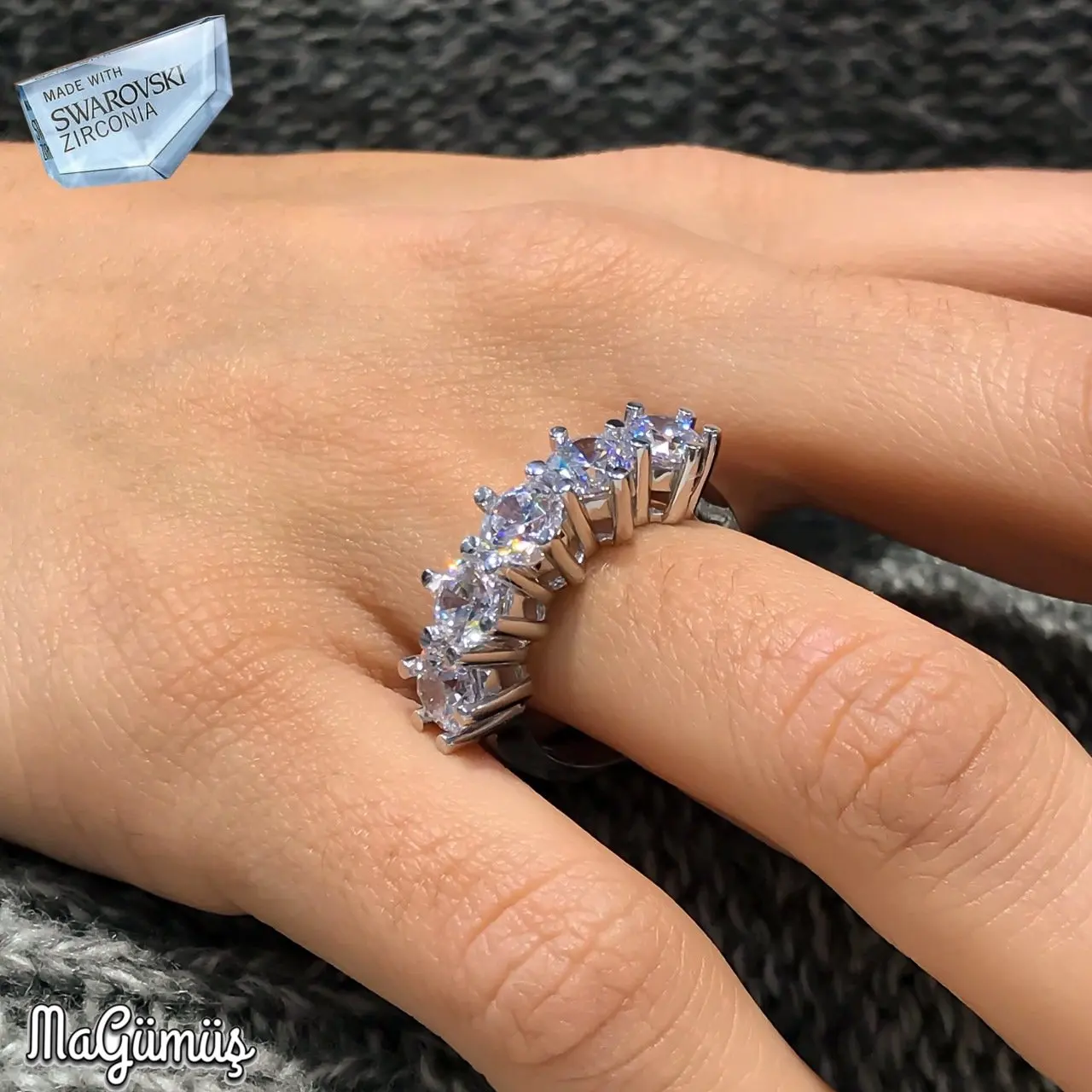 Модель Swarovski Diamond Серебряное женское кольцо|Кольца| |