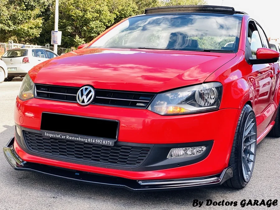 Для Volkswagen VW Polo 2012 2017 переднего бампера v стиля 3 шт. автомобильный Стайлинг черные