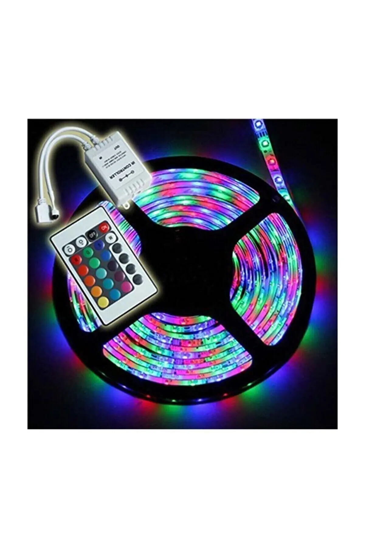 

Animasyonlu Tak Çalıştır Kumandalı Trafolu Rgb Şerit Işık Aydınlatma 5 Metre-yapışkan Set A Plus