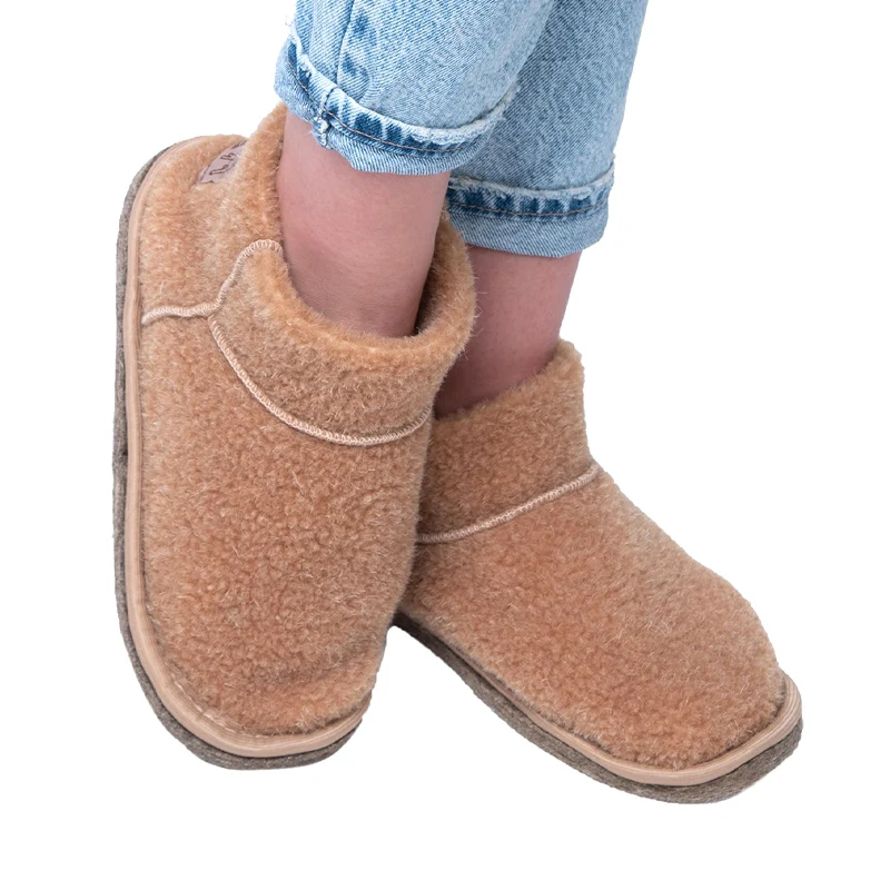 Угги домашние из верблюжьей шерсти WOOLLAMB женские тапочки верблюжьи сапожки