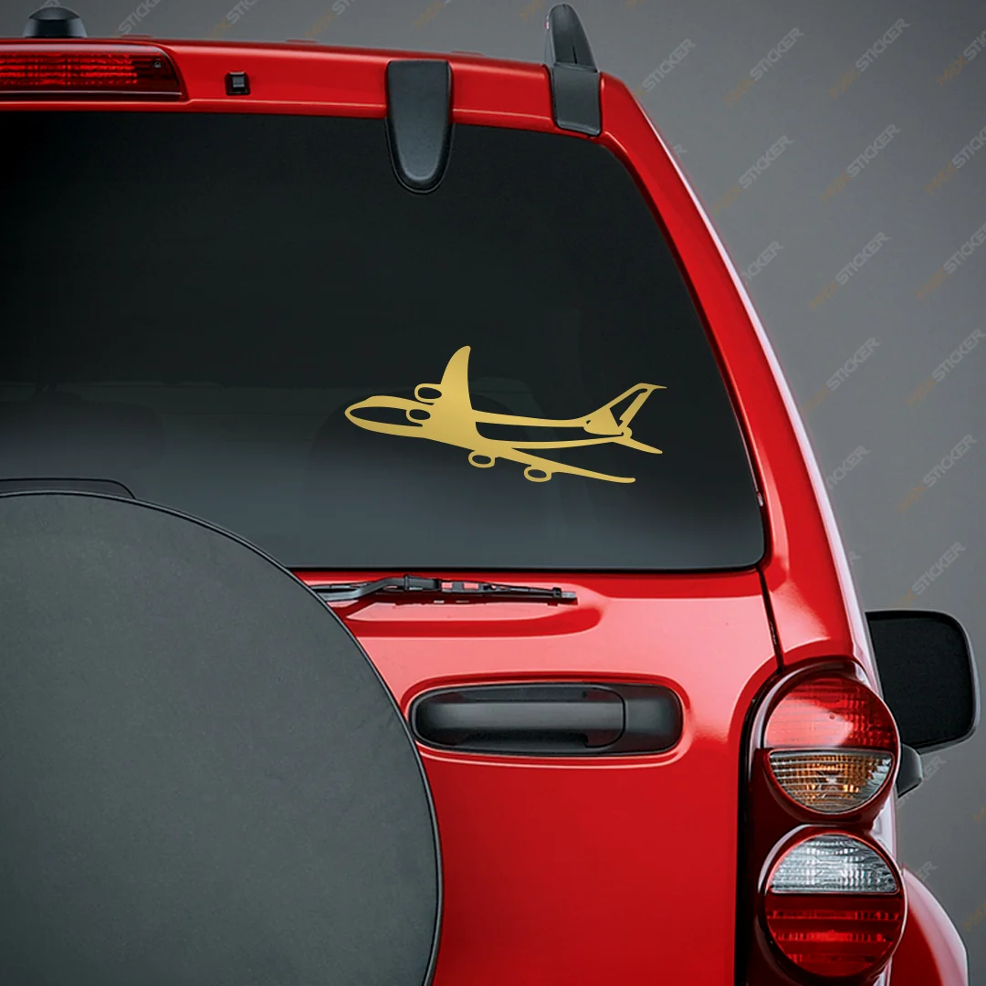 Наклейка на авто - Самолёт Boeing 747 виниловая наклейка стикер | Автомобили и