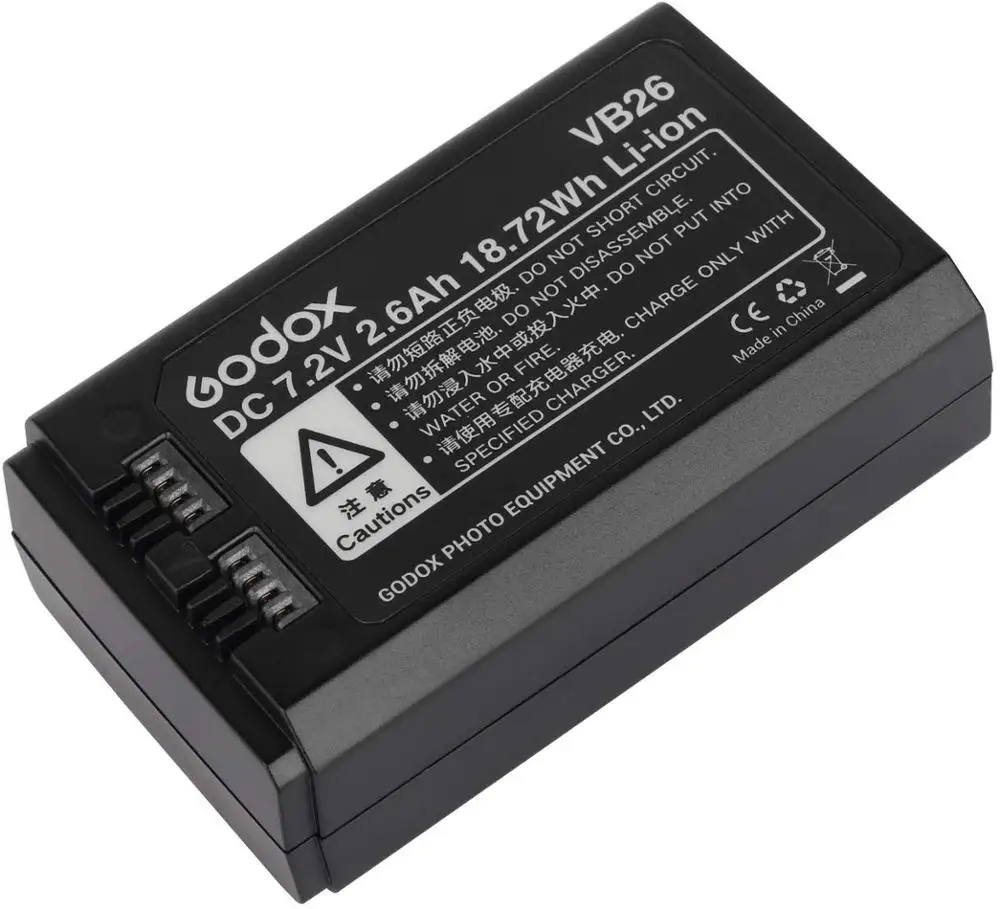 Godox VB26 DC 7 2 V 2600mAh литиевая батарея для V1 C/N/S/O/F Flash|Фоллоу фокус| |
