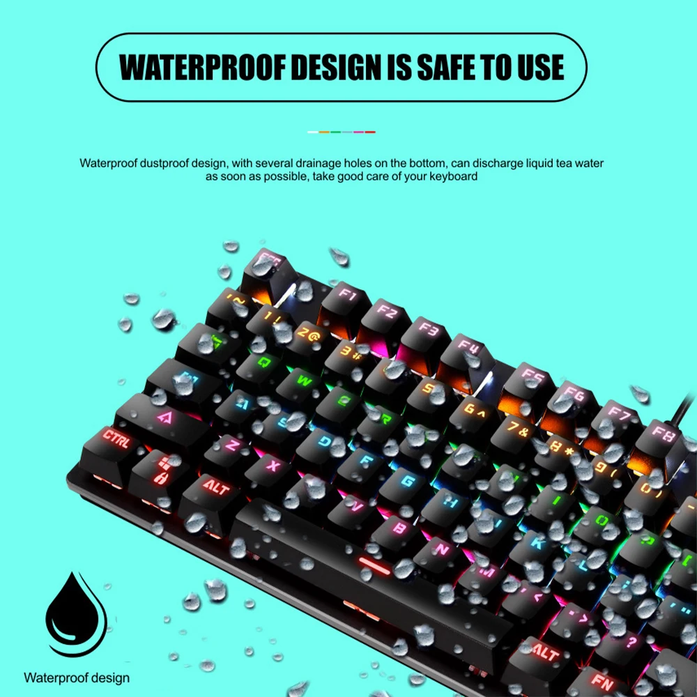 Для долговечной игры Клавиатура регулируемый электронный спортивный 82 ключи USB