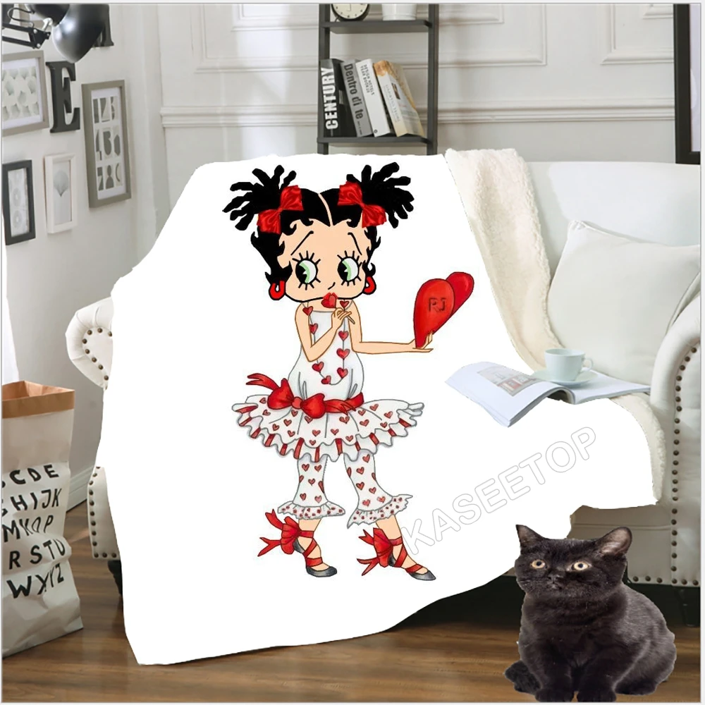 Новейшее 3D одеяло Бетти боп-с для девочек милое стула путешествий кемпинга