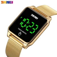 5pcslot skmei men digital watches led display 30m waterproof stainless steel men touch screen wristwatches 1532