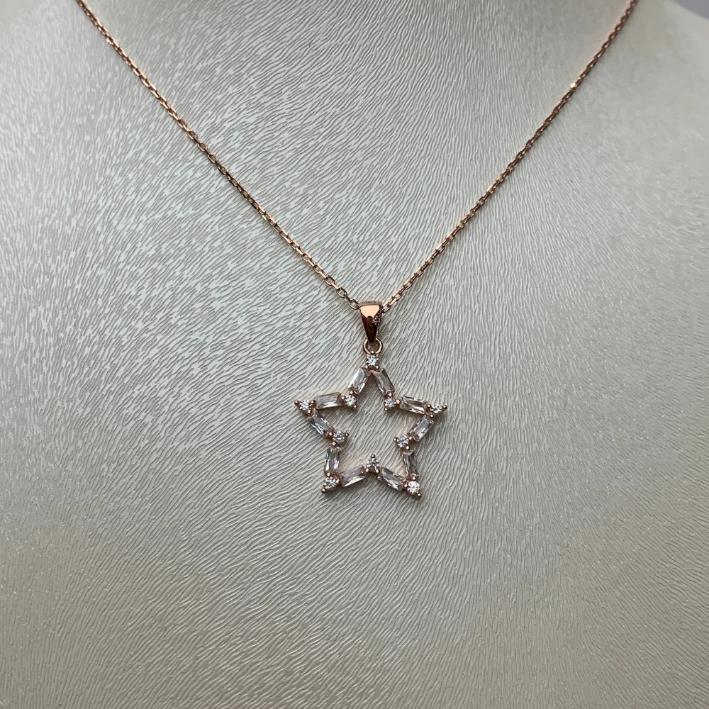 

THIA 925 Star Silver Necklace Elegant Stylish Fashion IstanbulGrand Bazaar HighQuality Original Fast Shipping Handmade Low Price