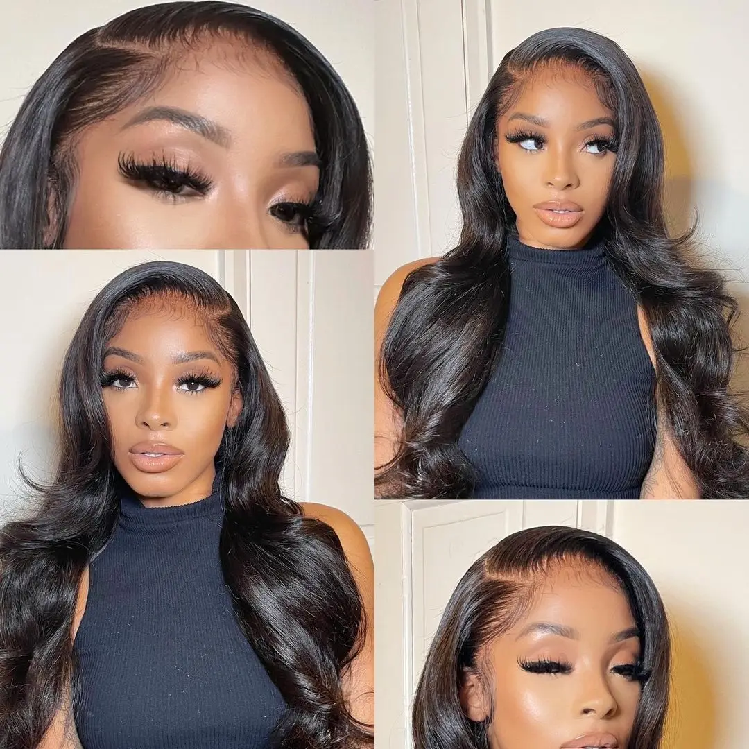 Closure Only 5x5 Transparent Lace Frontal Only Remy Body Wave 100% Human Hair Pre Plucked 13x4 Closure With Baby Hair Free Part