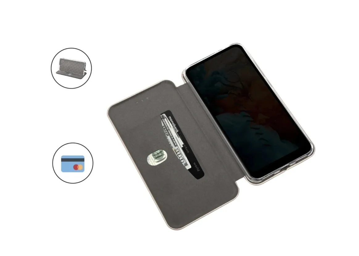 Чехол книжка бордовый Samsung galaxy A72 с магнитным замком подставкой и карманом для