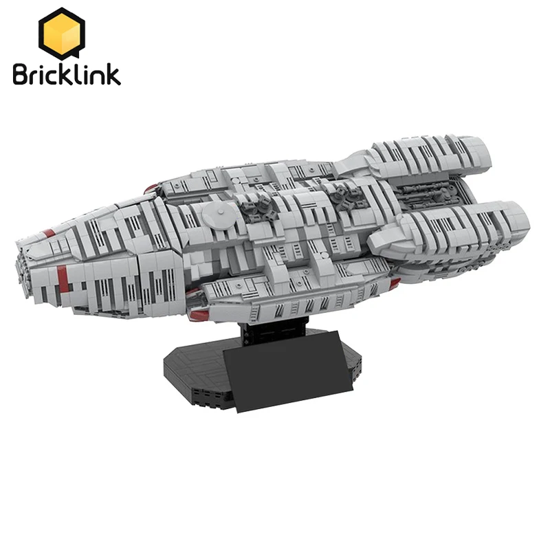 

Bricklink Spaceship MOC-57856 Battlestar Galactica Cylons Wars UCS Scale Battleship War Weaponn Building Blocks Kids Toys Gift