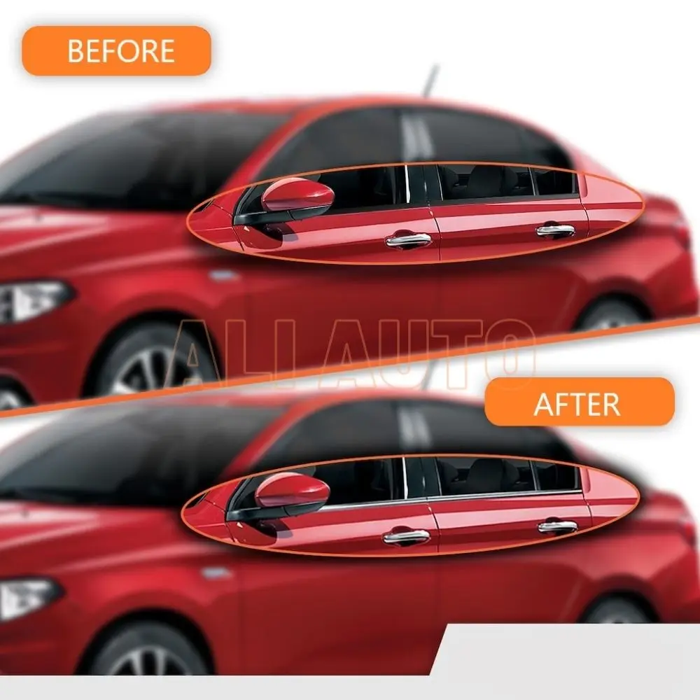 Для Fiat Tipo -Neon Sedan 2015-Up хромированные аксессуары из нержавеющей стали 7 шт. рамка