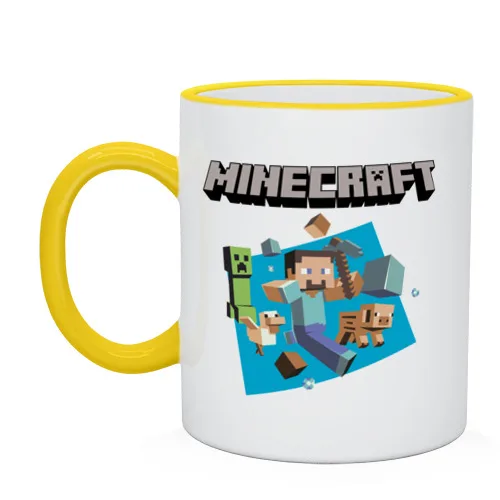 Кружка двухцветная Heroes of Minecraft | Дом и сад