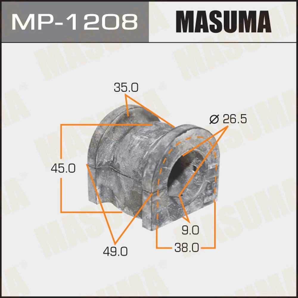 Втулка стабилизатора Honda Accord (CL CM) 03-08 переднего MASUMA MP-1208 |