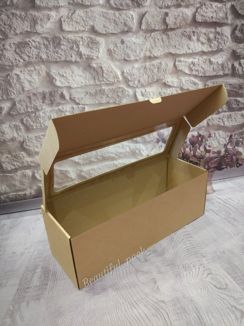 5 pieces / lot DIY Kraft box with window Бумажная коробка с окном Подарочная Коробка для мыла