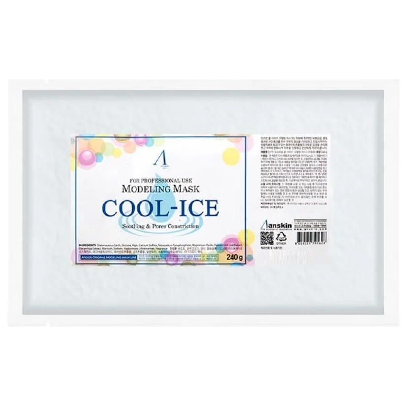 Альгинатная маска. Охлаждающая маска Anskin Modeling Mask Cool-Ice Soothing &amp Management (пакет) 240g.