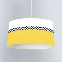 zigzag white mustard boy printing patterned kids baby room bedroom light pendant lamp chandelier