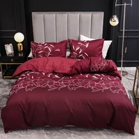 classic jacquard bedding set floral red duvet cover with pillowcase single queen king size couple bed quilt covers no bed sheet