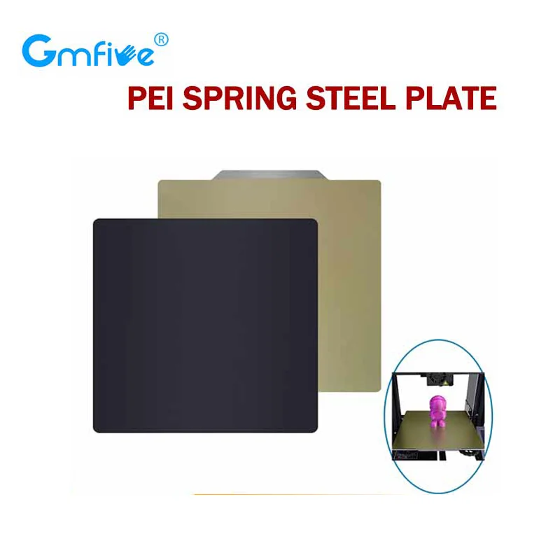 

GmFive PEI пружинный стальной лист PEI Строительная пластина Поверхностная платформа для CR-10S pro Ender3/5 Prusa Mini Biqu B1 Подогреваемая кровать для 3D-принт...