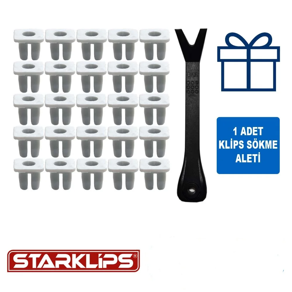 

Universal Clip Gray 15 Pcs Pcs Car fastener for-Push Pin-Trim Rivet