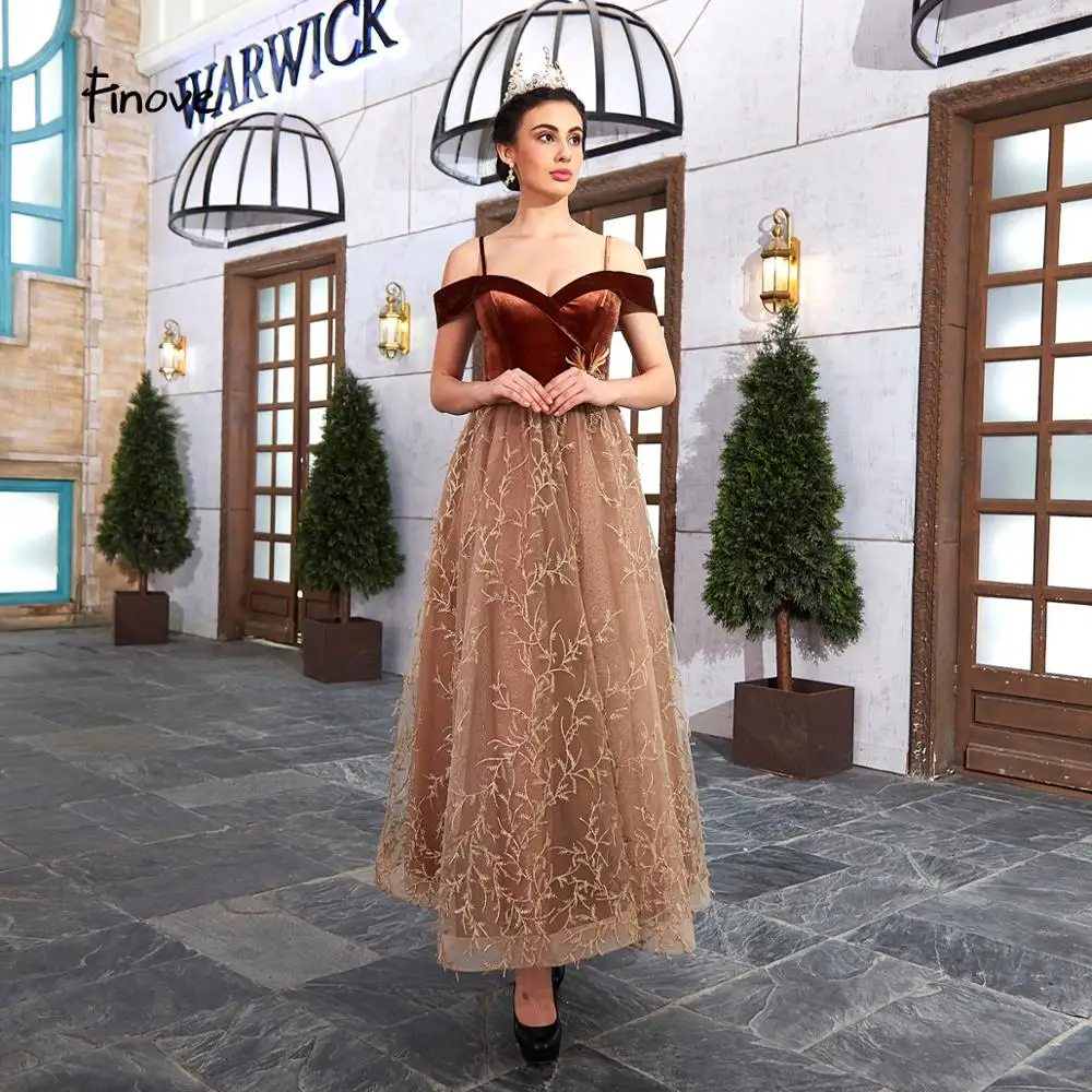 Finove Элегантные Выпускные платья 2020 Robe De Soiree Сексуальное Милое кружевное длинное
