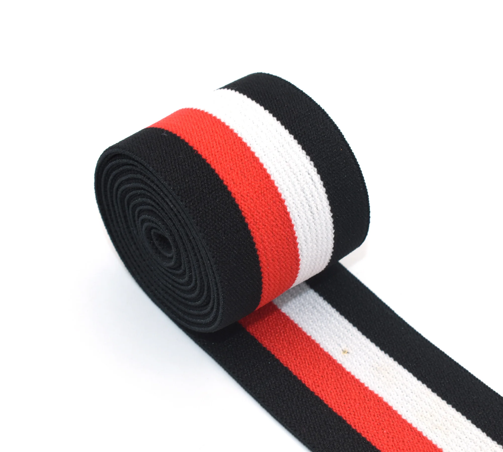 

1 1/2'' Elastic Fabric and Elastic Suitable Colorful Striped Elastic Webbing for DIY Clothing Accessories By the Yard