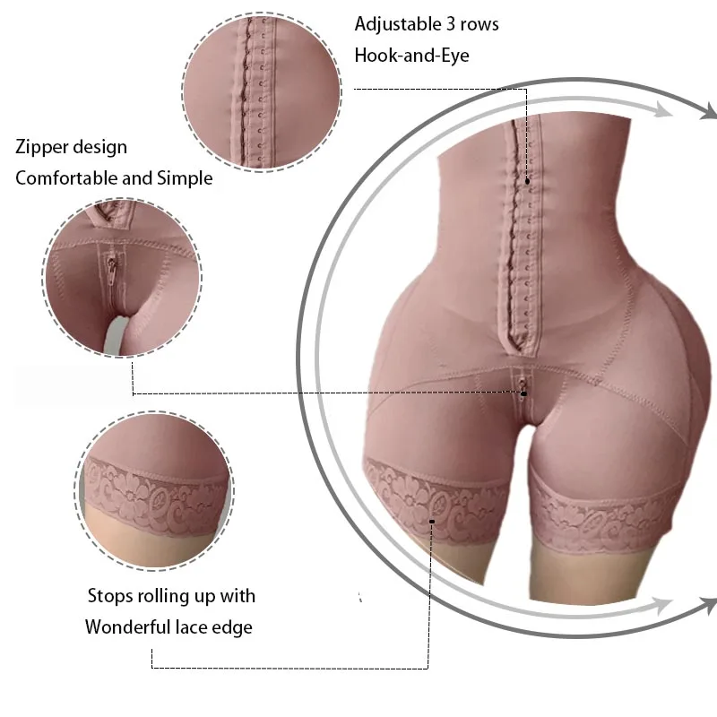 Fajas Colombianas Shapewear for Women Open Bust Tummy Control Waist Trainer Full Body Shaper   Buttlifter Shape Underwear