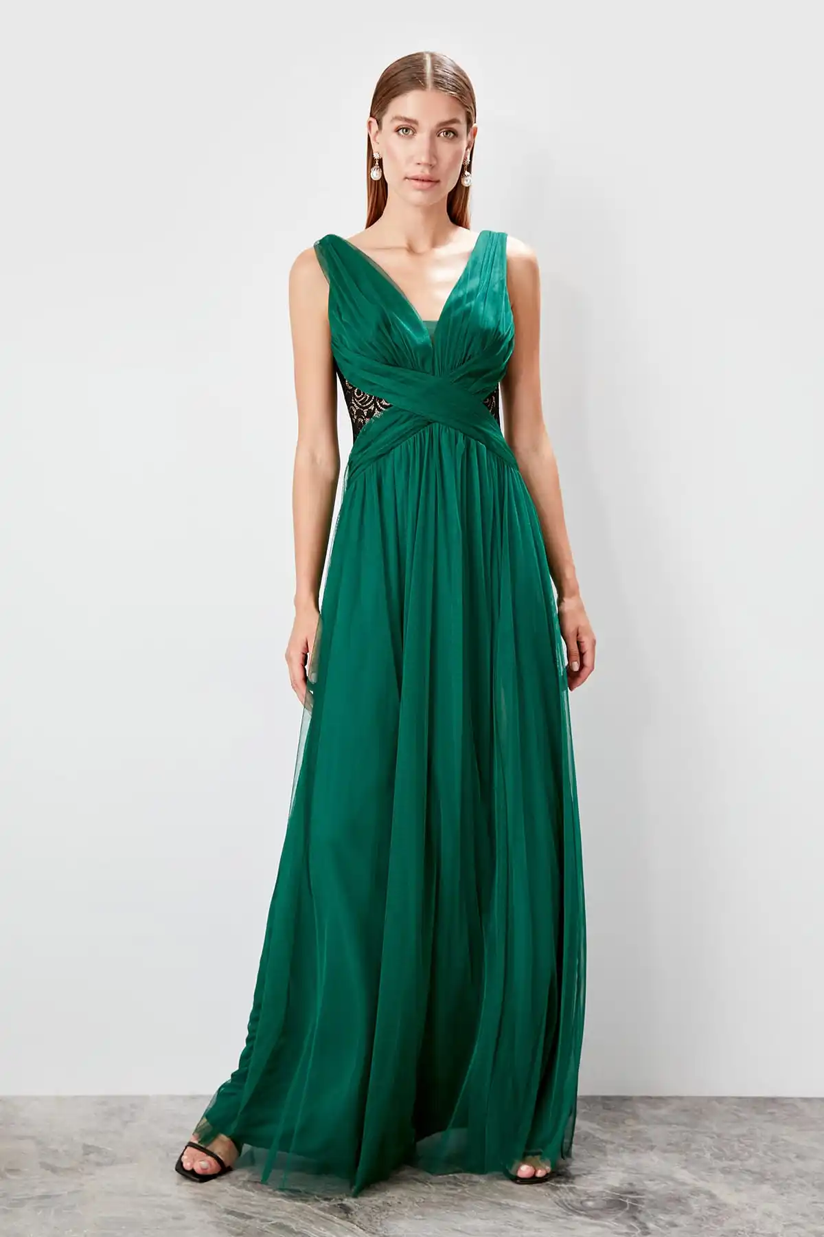 Trendyol кружевное вечернее платье TPRSS19VF0022 | Свадьбы и торжества