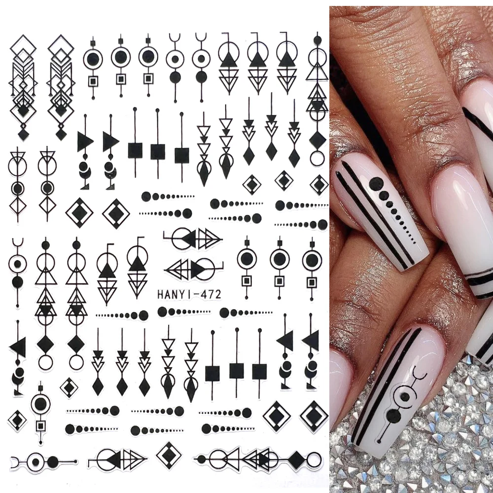 наклейки на ногти сердечки слайдеры Сердцебиение сладкое сердце губы 3D цветок