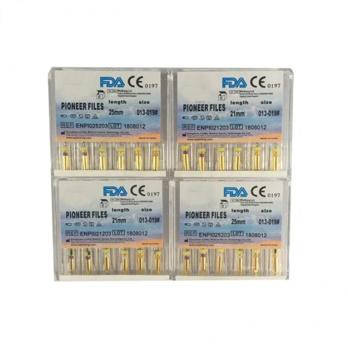 

Nickel Titanium Proglider Rotary Files 13-19# 02 Taper 21mm/25mm/31mm For Root Canal Explander Pioneer Files 1 box