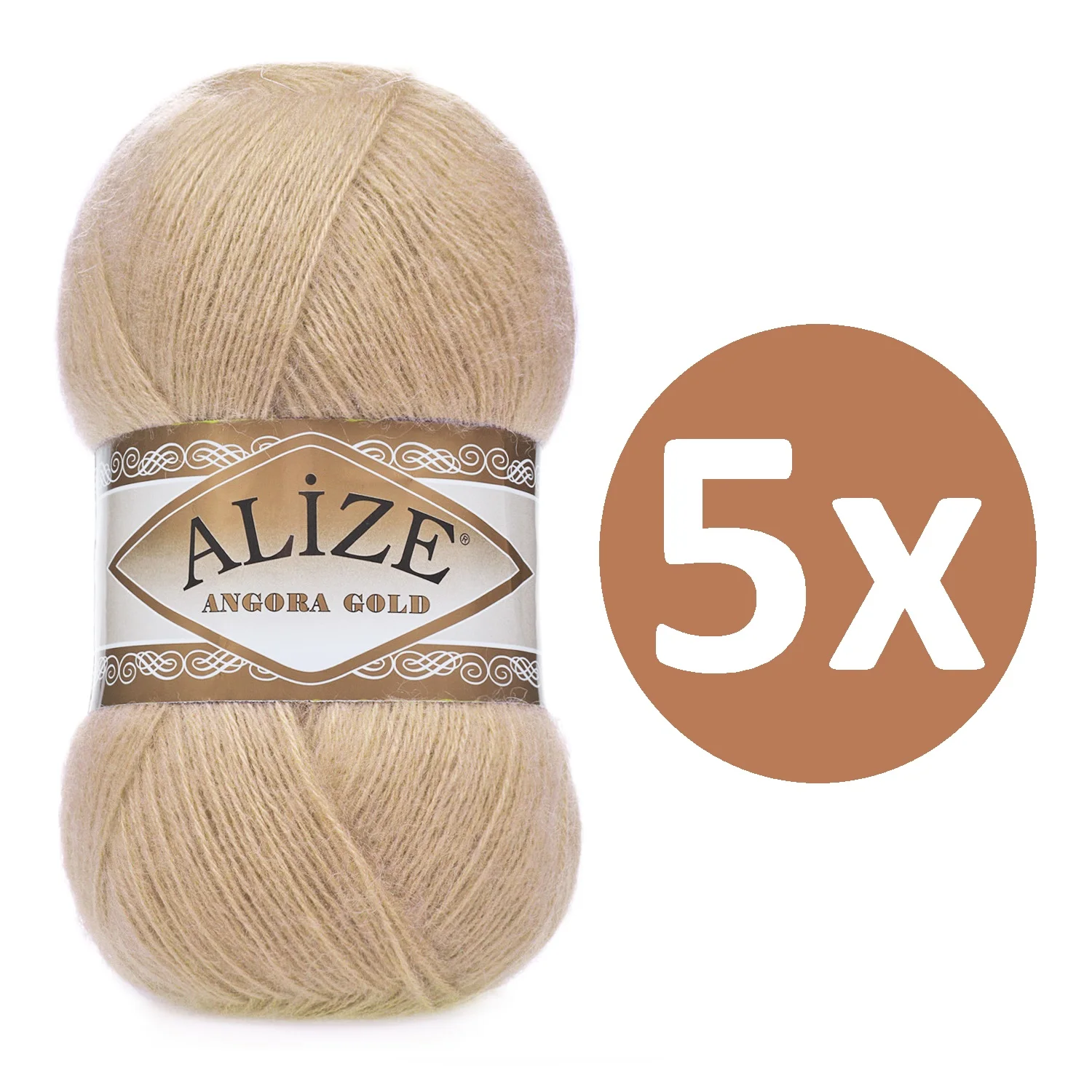 Alize Angora Gold Yarn - 5 Pieces Wool Knitting Crochet Thread Tweed Mohair Mink Merino Wrap Beanie Shawl Sweater Knitwear Hat