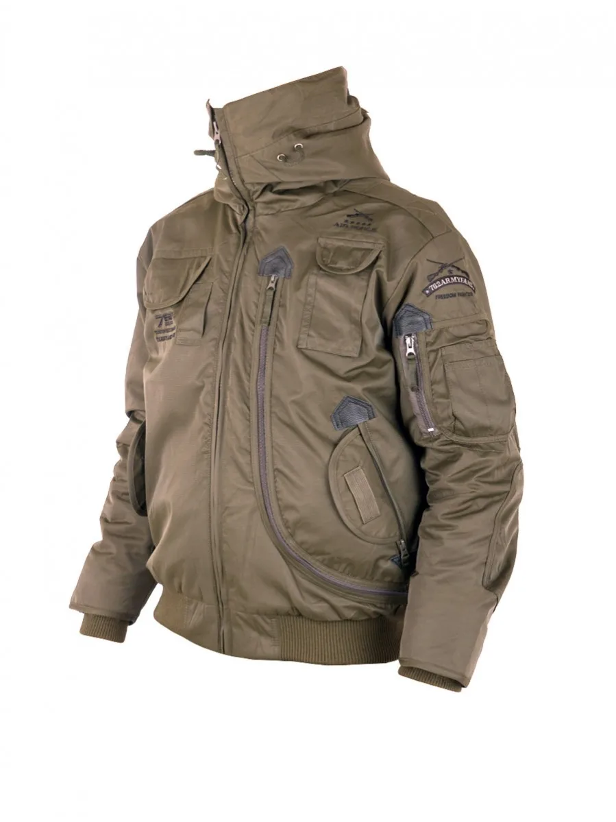 Куртка Пилот мужская (бомбер) осень-зима 762 Armyfans G037A цвет Хаки (Khaki) CK-00002994 | Спорт и