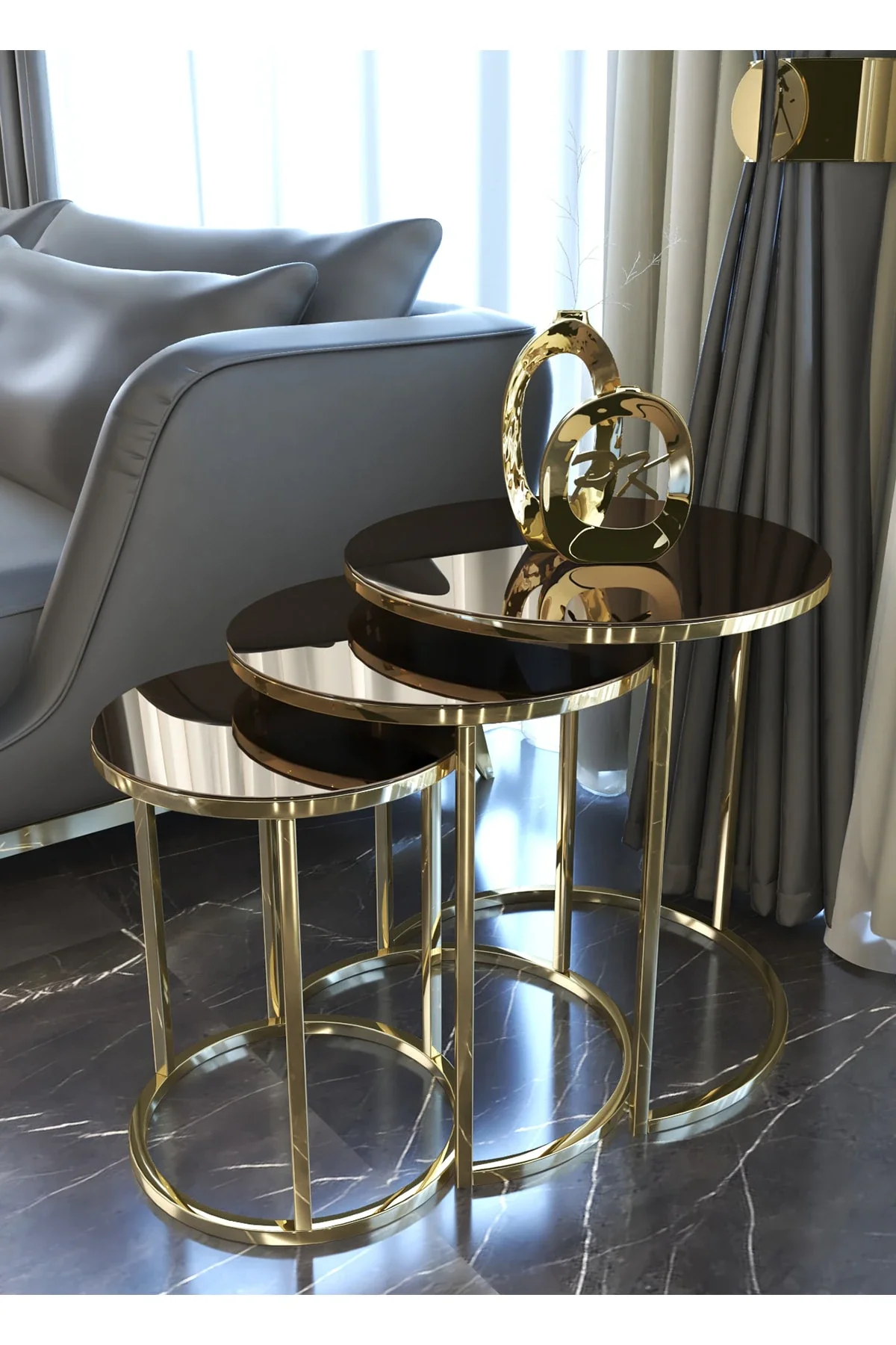 

Gold Zigon Coffee Table (Bronze Mirror)