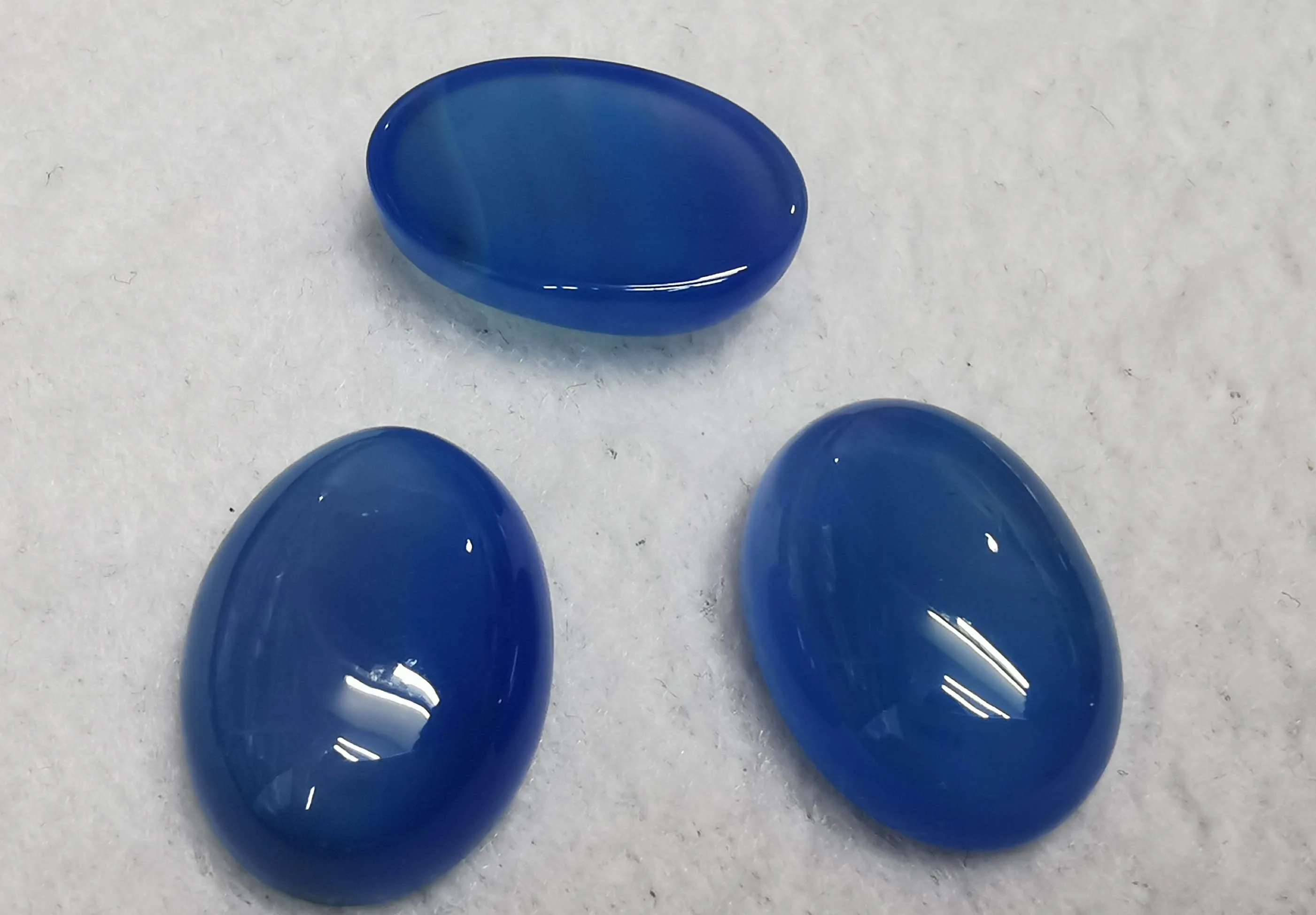 

10pcs Blue Chalcedony gemstone -multi-color Gemstone crystal Oval Flatback CAB Cabochon egg beads 10-25mm