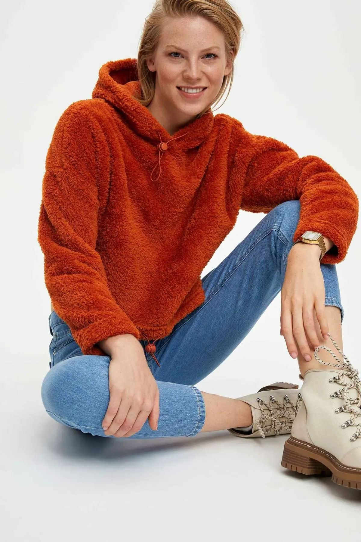 DeFacto новые модные женские однотонные шерстяные повседневные короткие пуловеры с