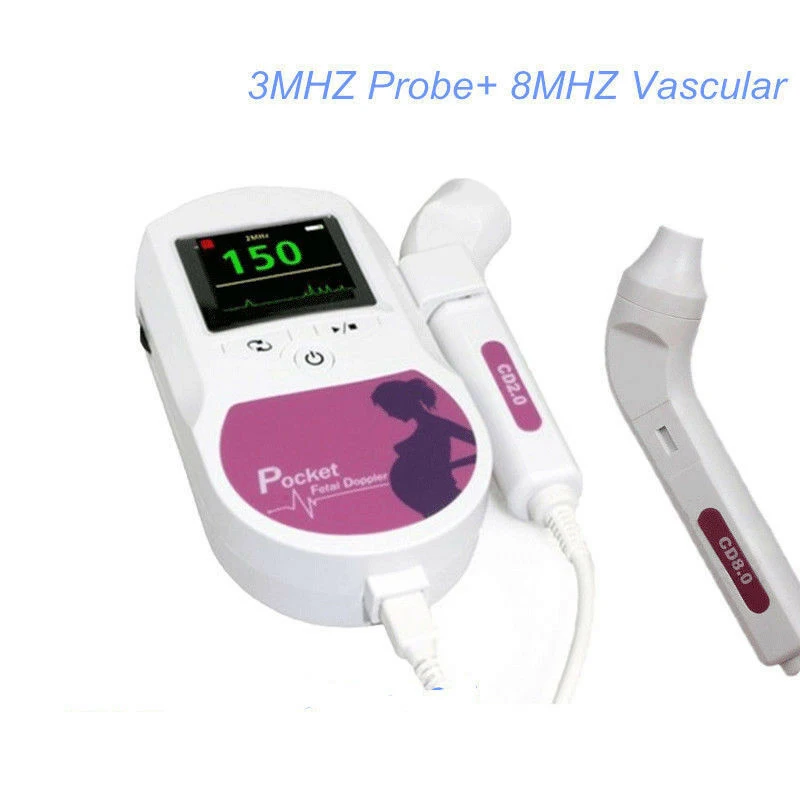

New CONTEC Sonoline C Baby Sound C1 Doppler Fetal Heart Rate Monitor Home Pregnancy Heart Rate Detector LCD Display 2.0MHZ Pink