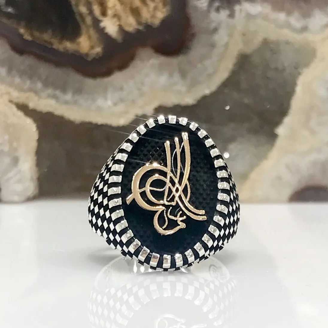 Специальное качественное серебряное мужское кольцо Османской тугры|Кольца| |