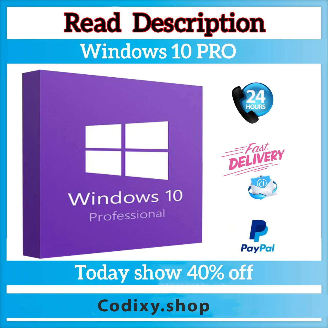 {Windows 10 Pro Key 64bit Global Works All Country And Language}