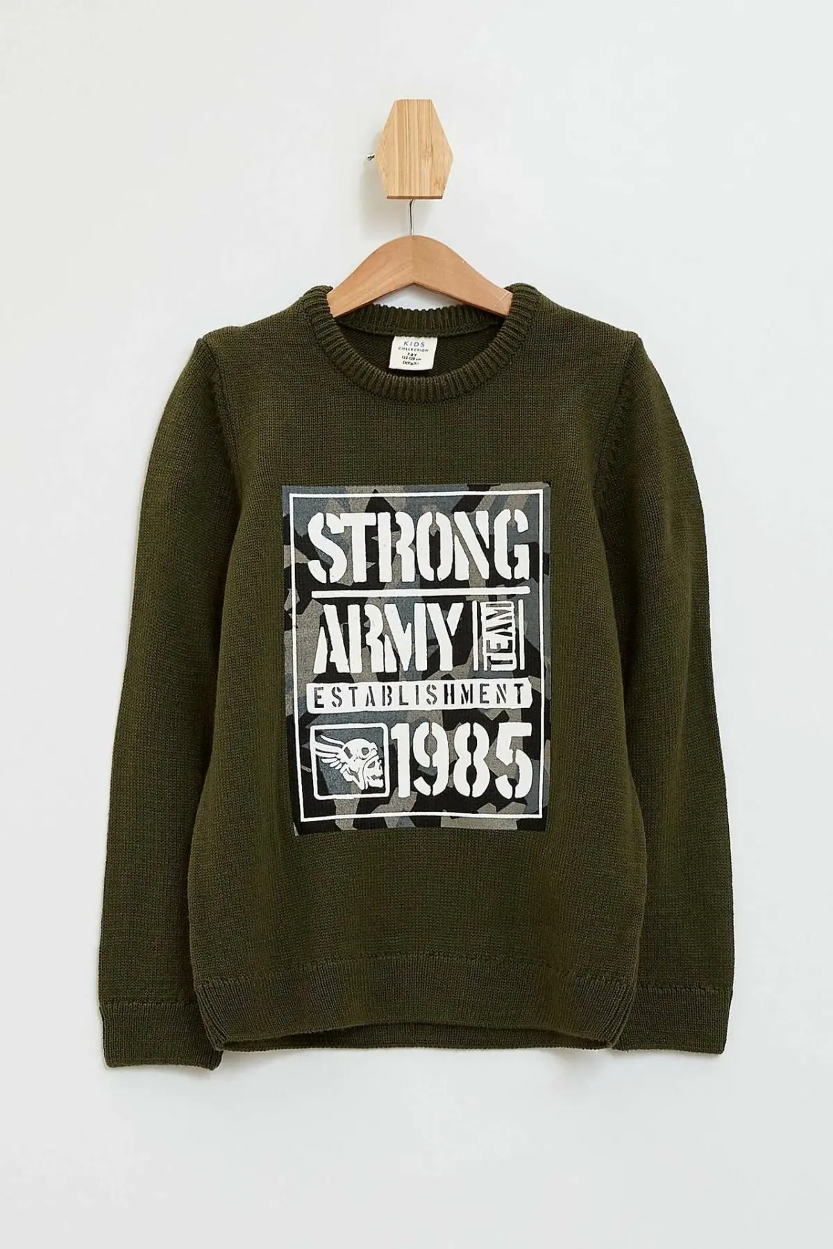 Осенний трикотажный пуловер с круглым вырезом для мальчиков модный детский