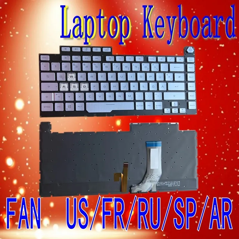 

laptop keyboard for asus rog strix 0knr0 4613ko00 g512 g512l g15 gl531