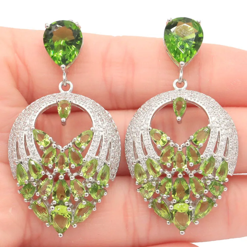 49x25 мм роскошный большой набор украшений создан фиолетовый танзанит Зеленый