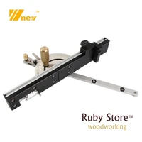 miter gauge and box joint jig kit with adjustable flip stop brassaluminum handle for you to choose