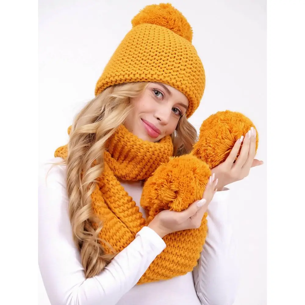 Women Hat LAMBONIKA Virdzhiniya wool cap Winter Knitted hight quality Ламбоника Wraps new Scarf Wrap Apparel Accessories |