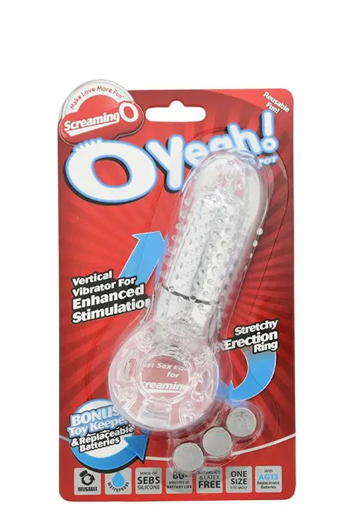 Oyeah clear ring with vibration and finger | Интимные товары
