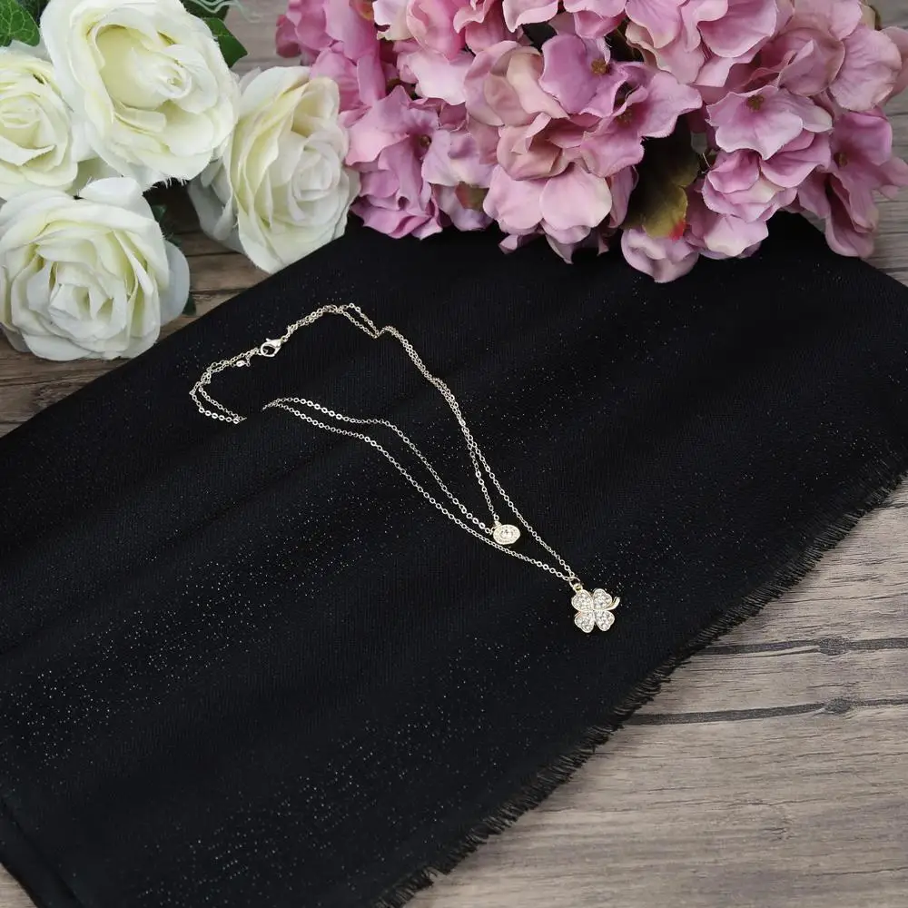 Gift Black Shawl, Necklace Decorated Set Mother's Day Package Islamic Muslim Ramadan Eid Islam 2022