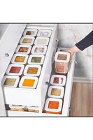 12 pcs kitchen food storage box container set organizer square vacuum lid airtight jars pantry noodle legume cereals rice pasta